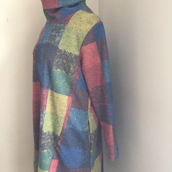 YipinYichu turtleneck colorful tent dress pockets - Picture 5 of 14